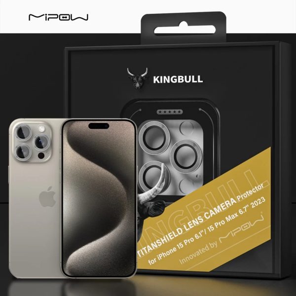 Len Camera Mipow Kingbull TITANSHIELD Protector iPhone 14, 15 Series